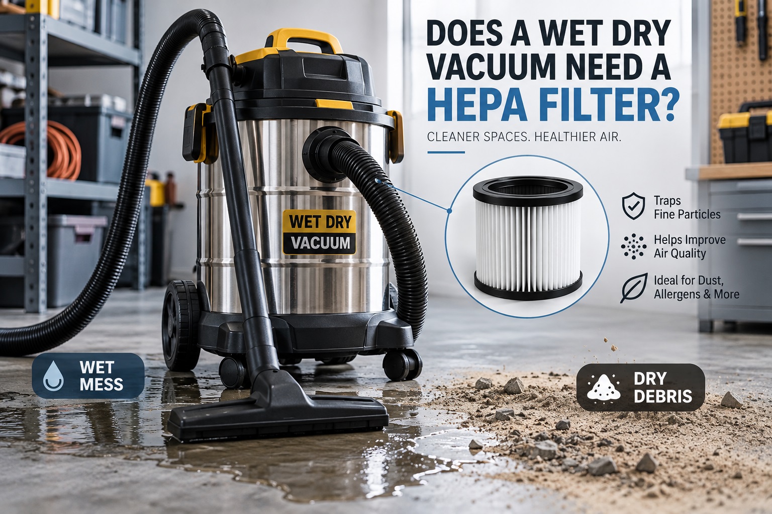 Does a Wet Dry Vacuum Need a HEPA Filter? A Practical Guide for Commercial and Industrial Buyers