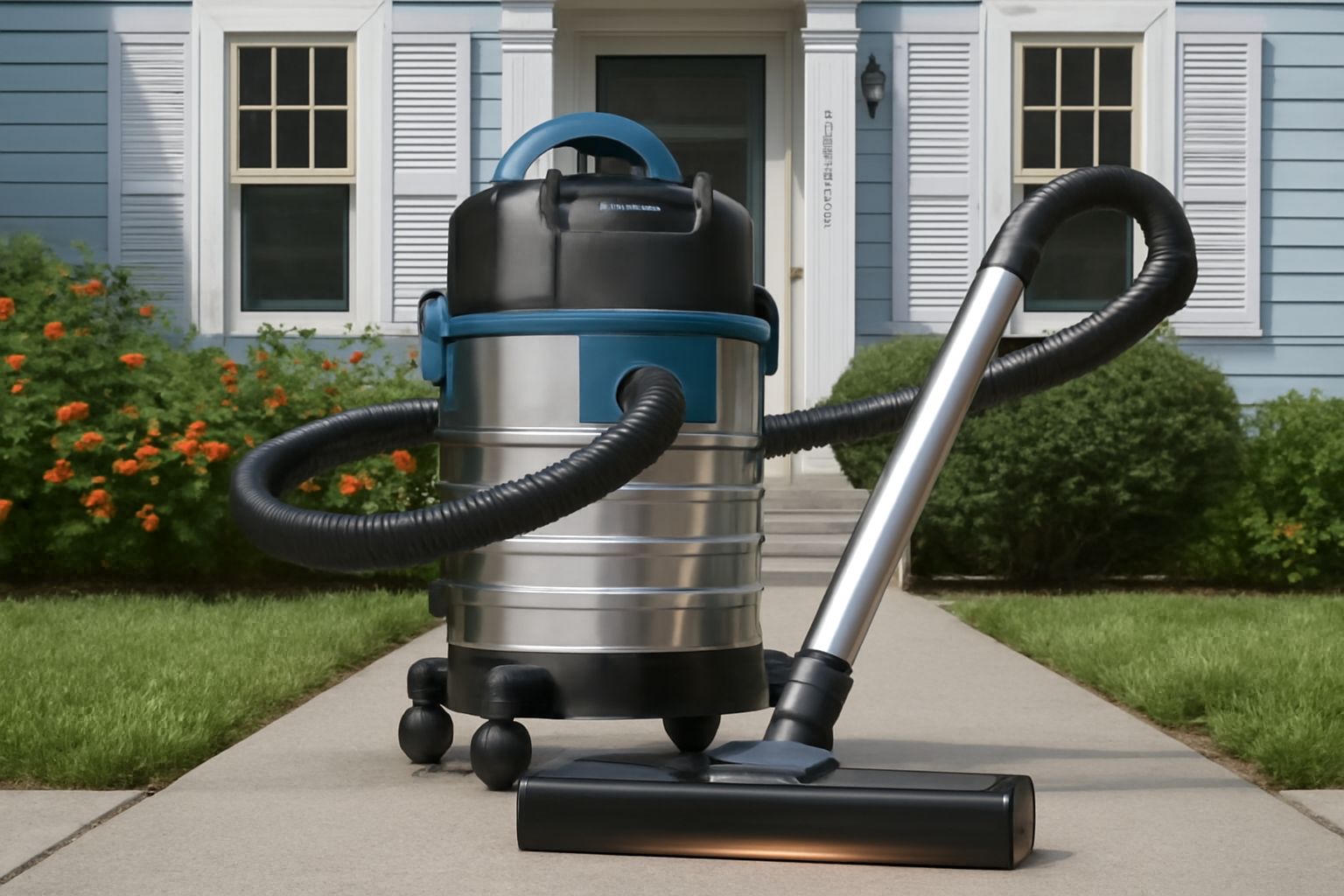 HomePro™ Stainless Steel Wet & Dry Vacuum Cleaner – Multi-Purpose Residential Cleaning Unit