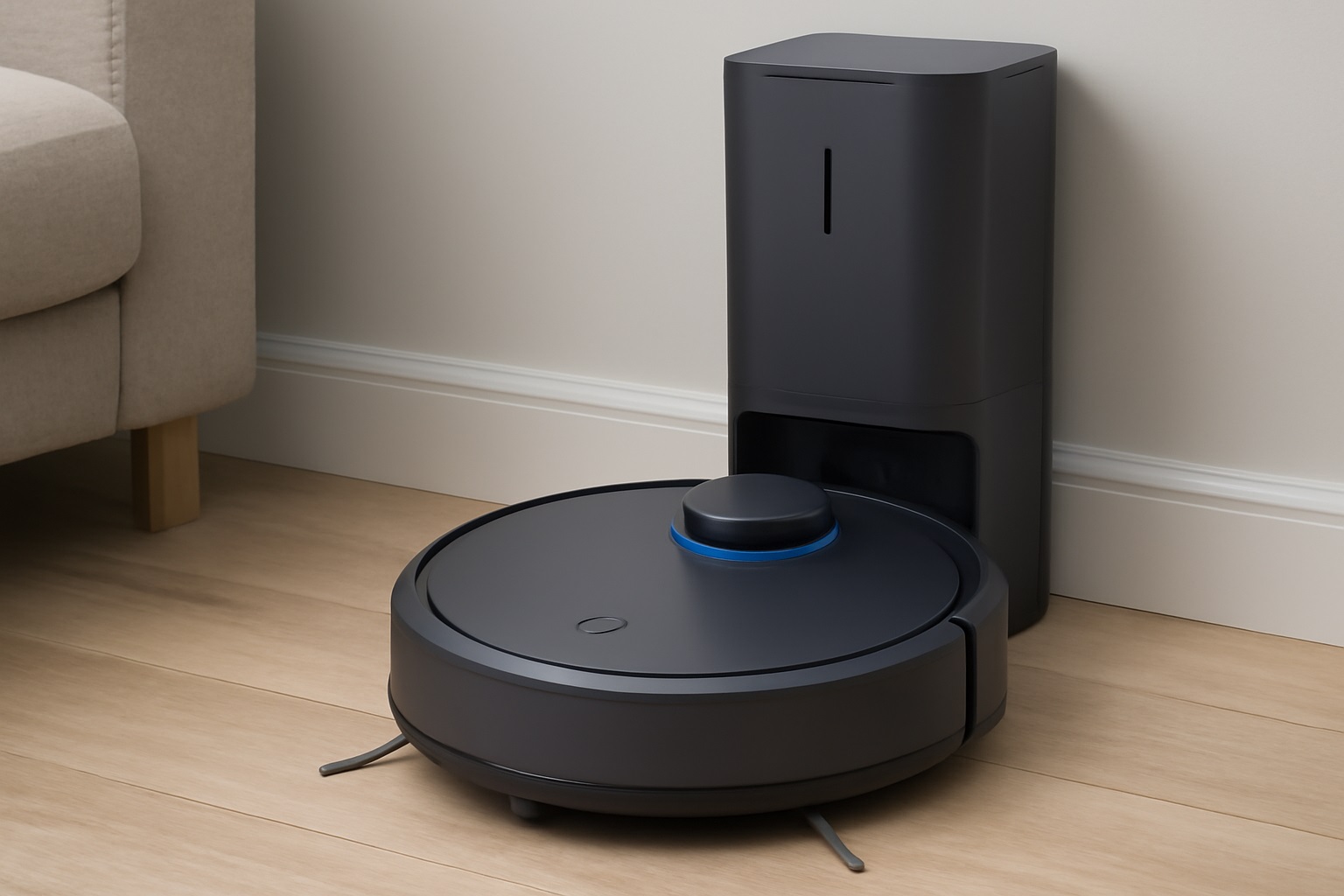 Y4 Smart Robot Vacuum with Auto-Empty Station – WiFi App Control Robotic Cleaner for Pet Hair & Hard Floors