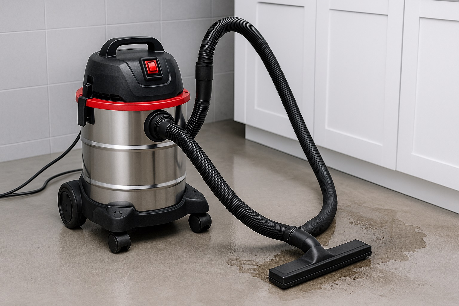 Y4 Stainless Steel Wet & Dry Vacuum Cleaner – High Suction Power for Utility Rooms, Kitchens & Garages