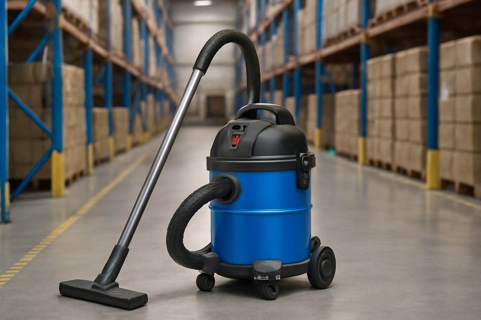 Y5 Blue Factory‑Capacity Industrial Canister Vacuum Cleaner Warehouse & Production Floor