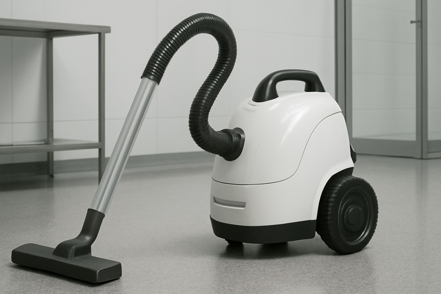 Y6 White Cleanroom‑Grade Canister Vacuum  ISO Cleanroom Dust‑Control & Hygiene Vacuum