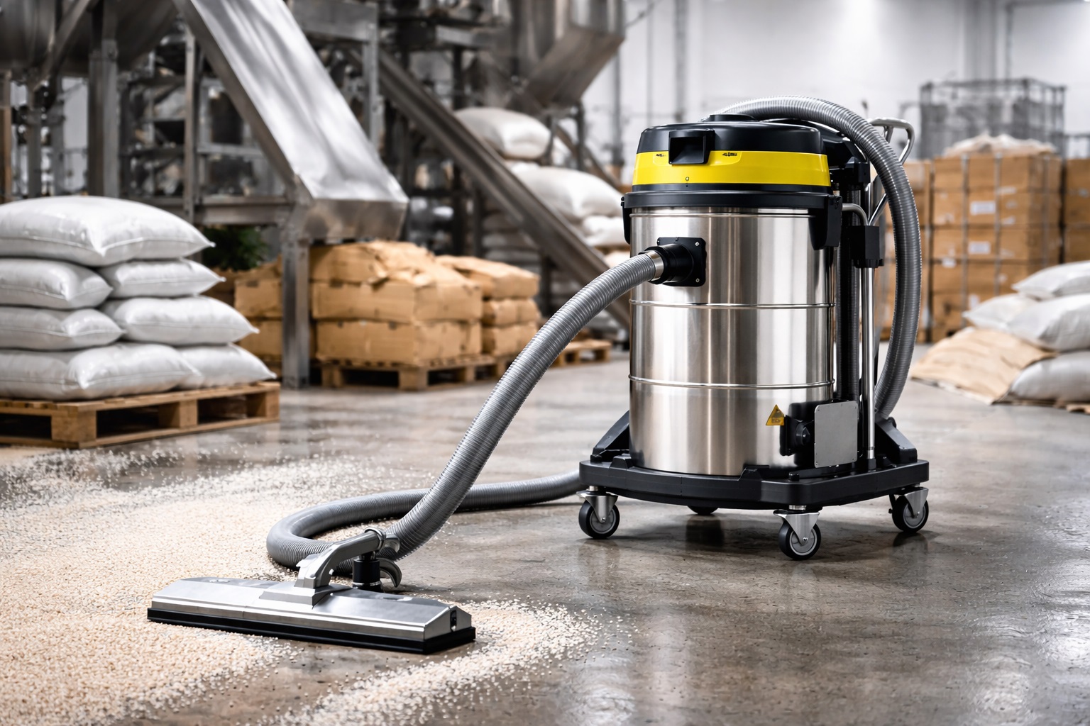 Cross-Contamination Control Industrial Vacuum – Wet & Dry for Food Facilities