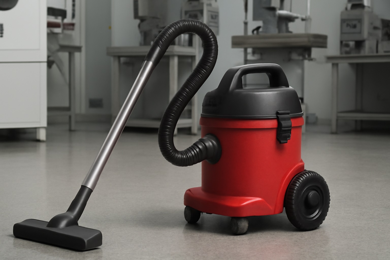 Y8 Red Safety‑Rated Industrial Canister Vacuum Cleaner Safe Zone Factory Cleaning Unit