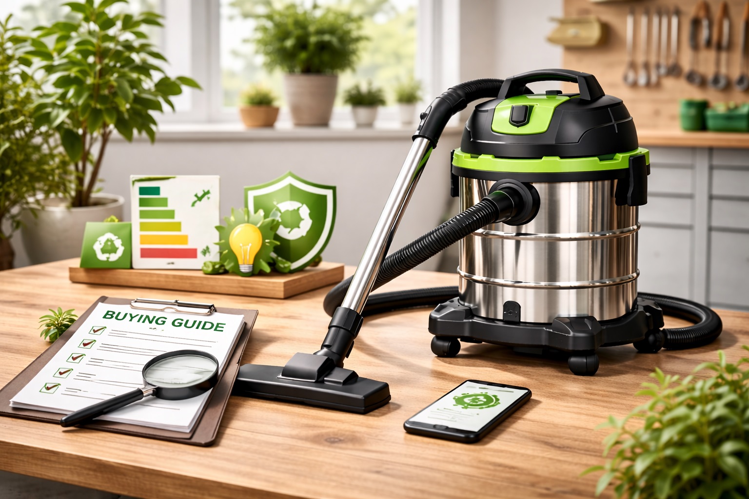 Eco-Friendly Wet Dry Vacuum Cleaner – Sustainable Stainless Steel Barrel Cleaning Machine