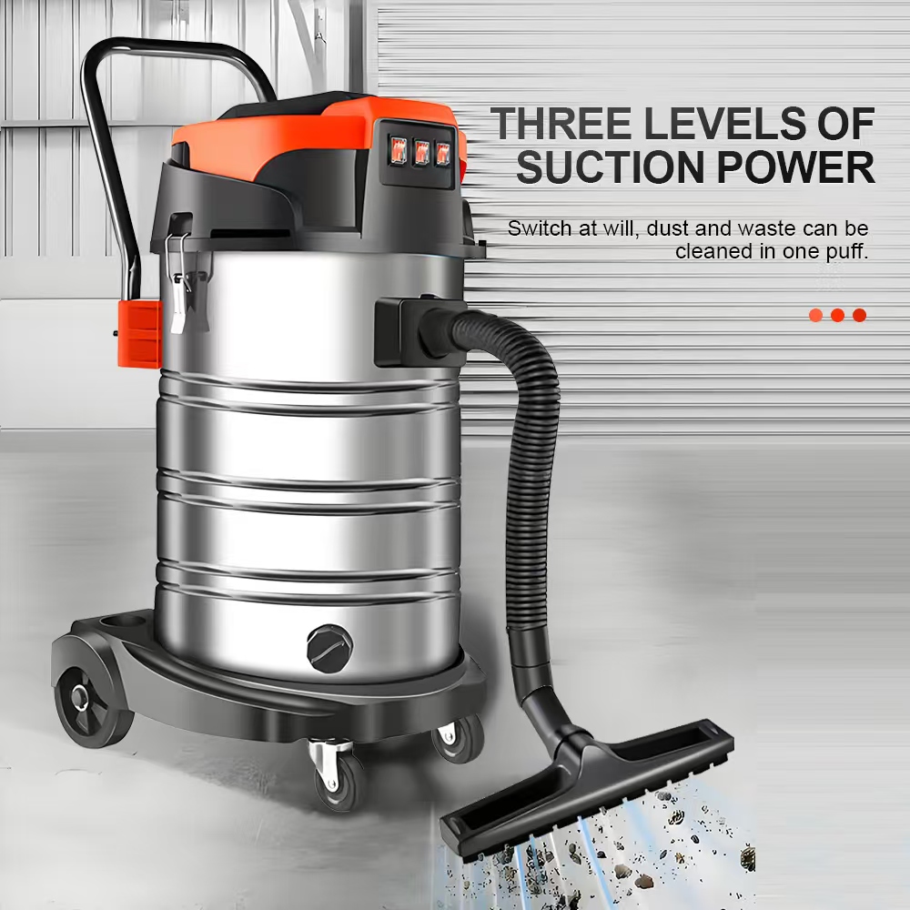 LX-VC-D-Waterproof Wet & Dry Industrial Vacuum Cleaner, Stainless Steel, High Safety