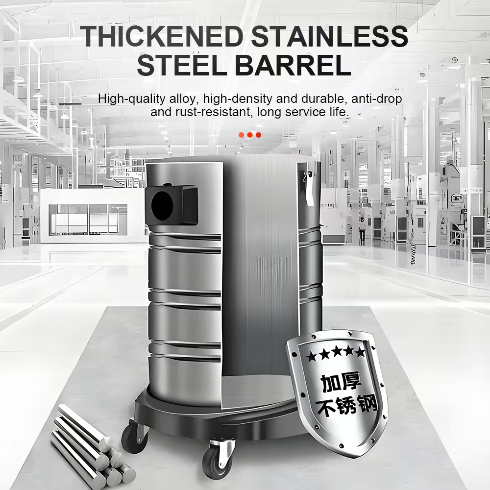 LX-VC-D-Waterproof Wet & Dry Industrial Vacuum Cleaner, Stainless Steel, High Safety