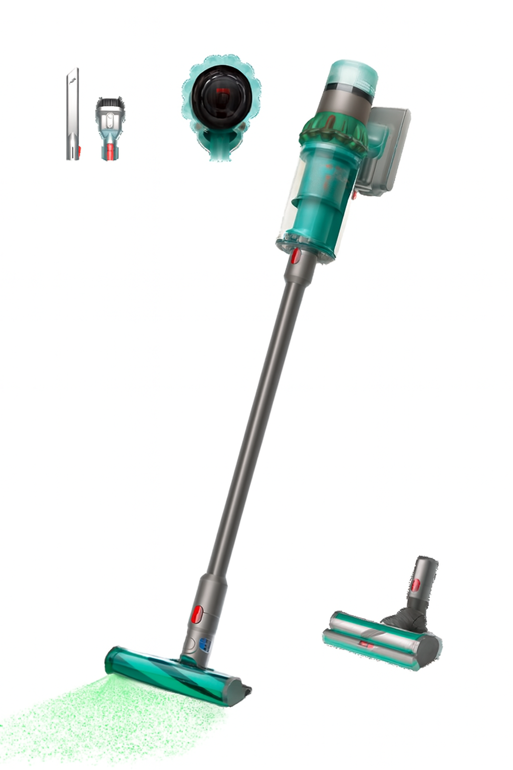 Cordless Handheld Vacuum Cleaner with LED Floor Brush & Multi-Tools – Lightweight, Powerful, and Rechargeable for Home Cleaning