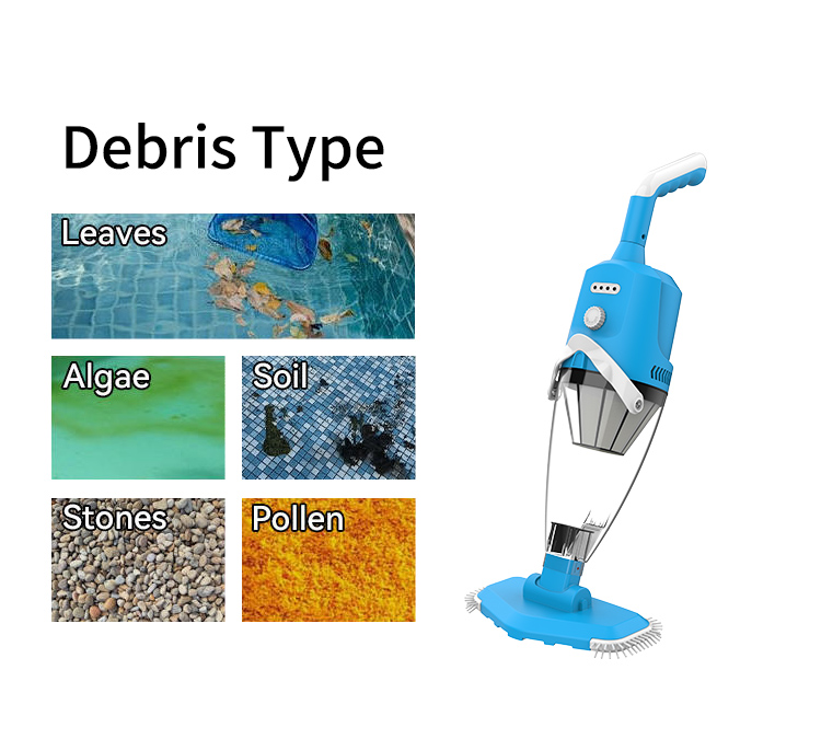 LX-SPHC-P18B Lightweight Blue Handheld Vacuum High Volume & High Efficiency Pool Cleaning Tool & Accessory for Swimming Pools