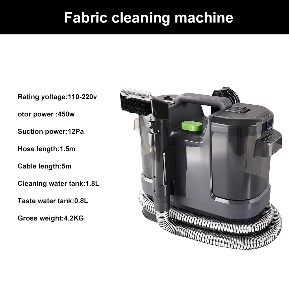 Multi-Functional Portable Fabric Cleaning Machine - 450W High Suction Wet & Dry Vacuum Cleaner