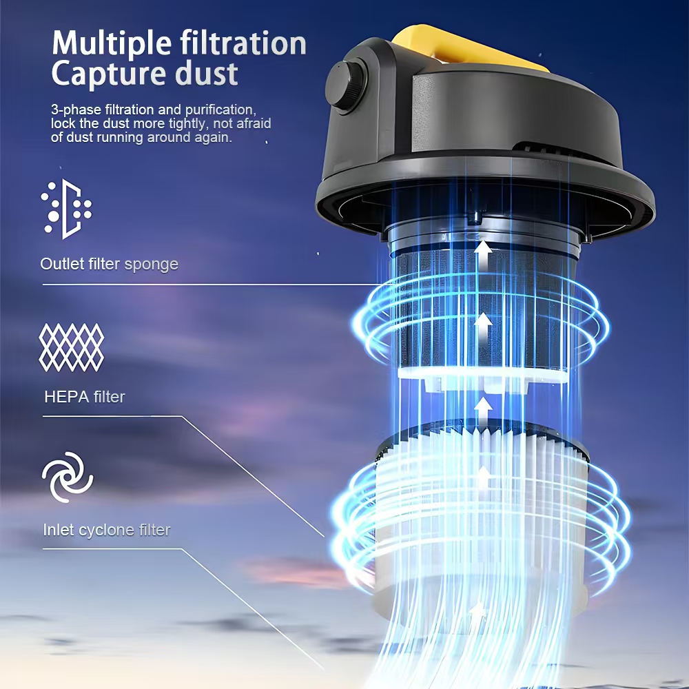 LX-VC-1000W Bucket Hoover Canister Vacuum Cleaner – 15L Capacity, 18kPa Suction, 5m Cord