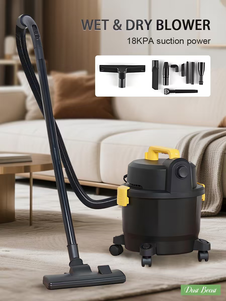 LX-VC-1000W Bucket Hoover Canister Vacuum Cleaner – 15L Capacity, 18kPa Suction, 5m Cord