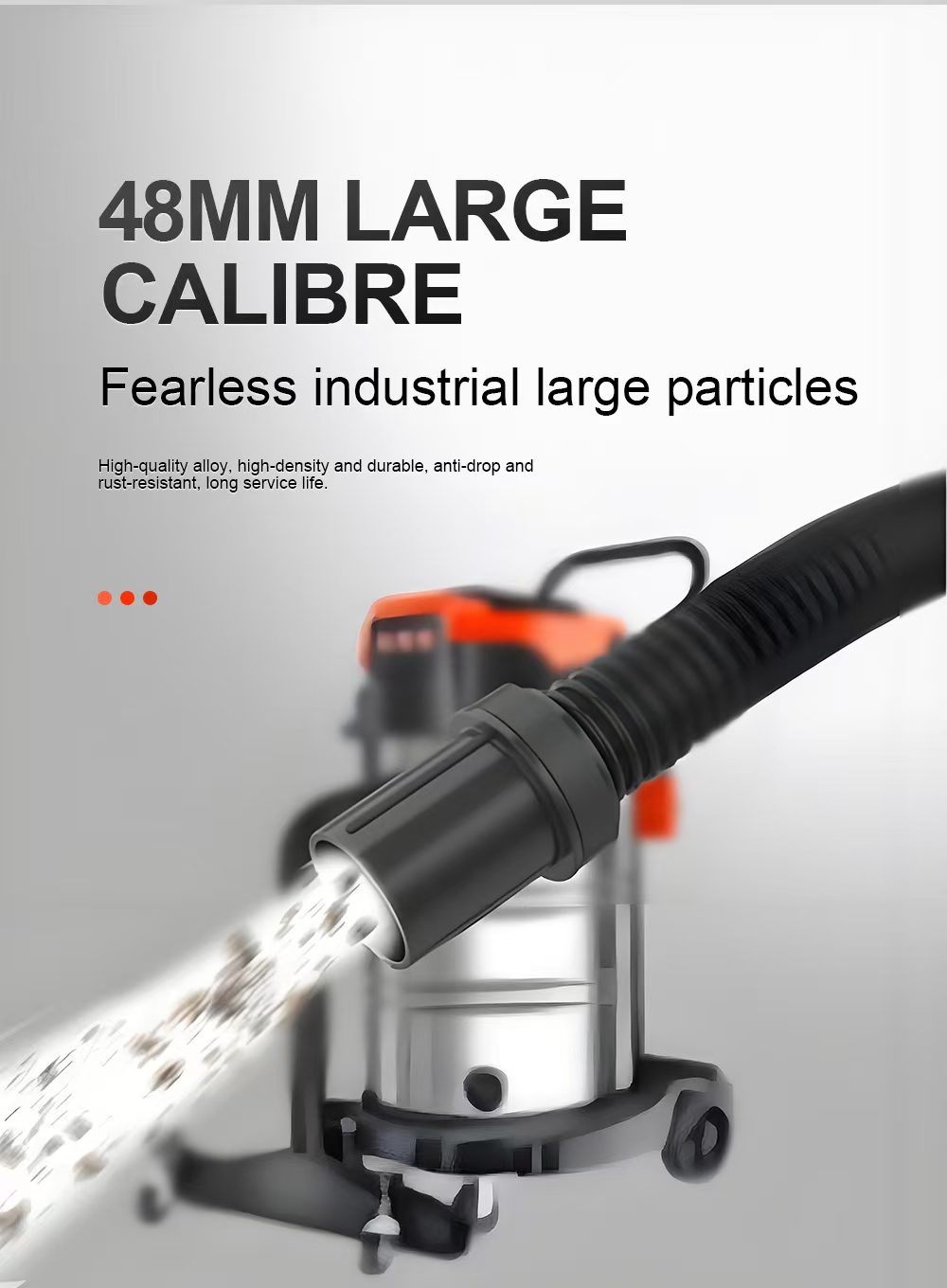 LX-VC-D-5400W Industrial Wet & Dry Vacuum Cleaner – 60L Stainless Steel Tank with Triple Motor
