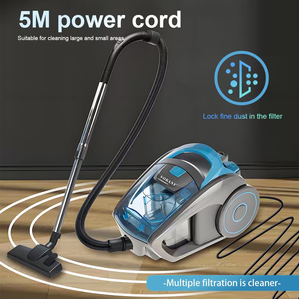 LX-VC-1600W Cyclone Vacuum Cleaner – High-Efficiency HEPA Filter, 2L Dust Tank