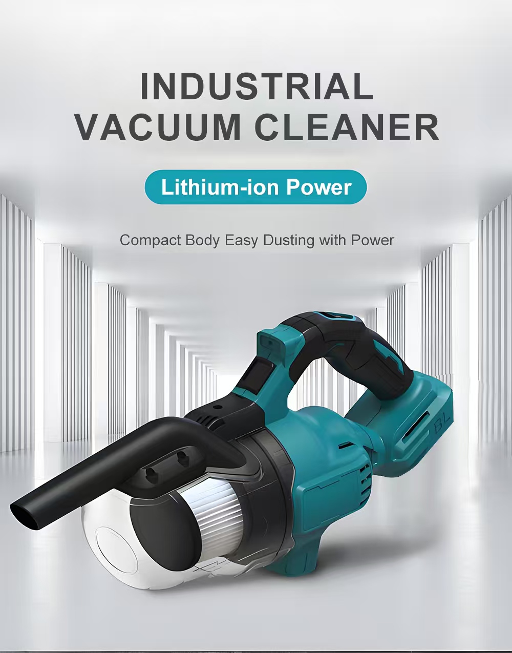 LX-HVC-SH300 Cordless Industrial Lithium-ion Vacuum Cleaner, High Power Handheld Dust Remover, 18V Strong Suction, Multi-scene for Factory, Home, Car