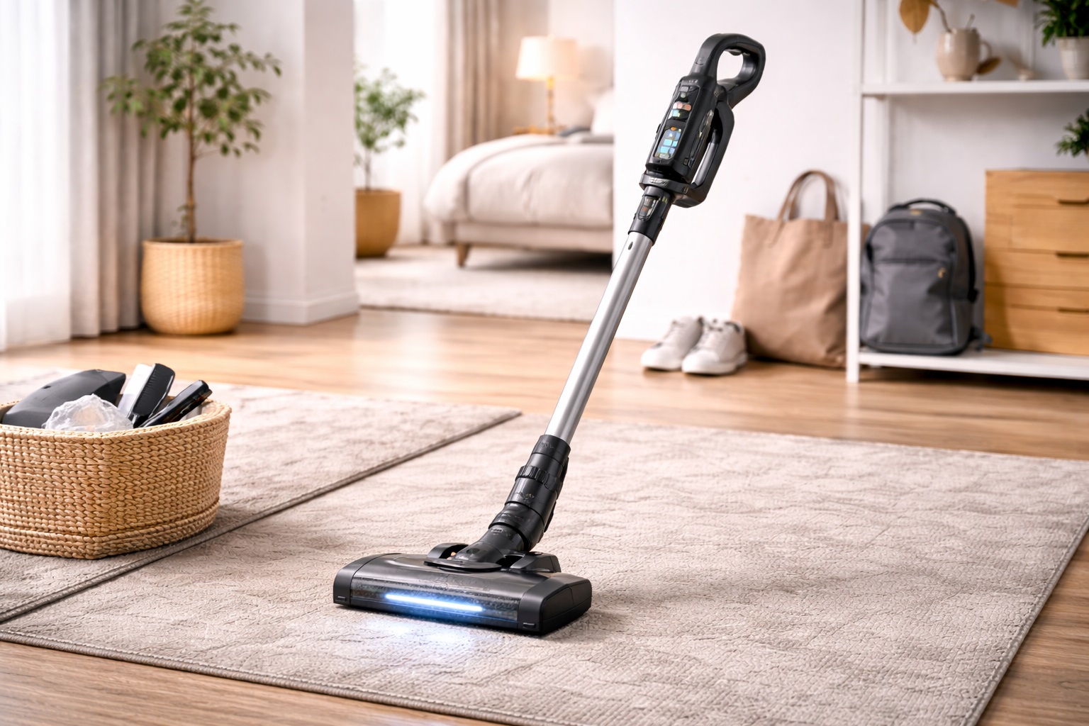 Smart Display Cordless Vacuum Cleaner – Sleek Design for Small Apartments