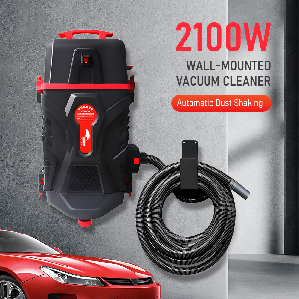 Wall Mounted Automotive Workshop Vacuum System for Engine Bay Cleaning