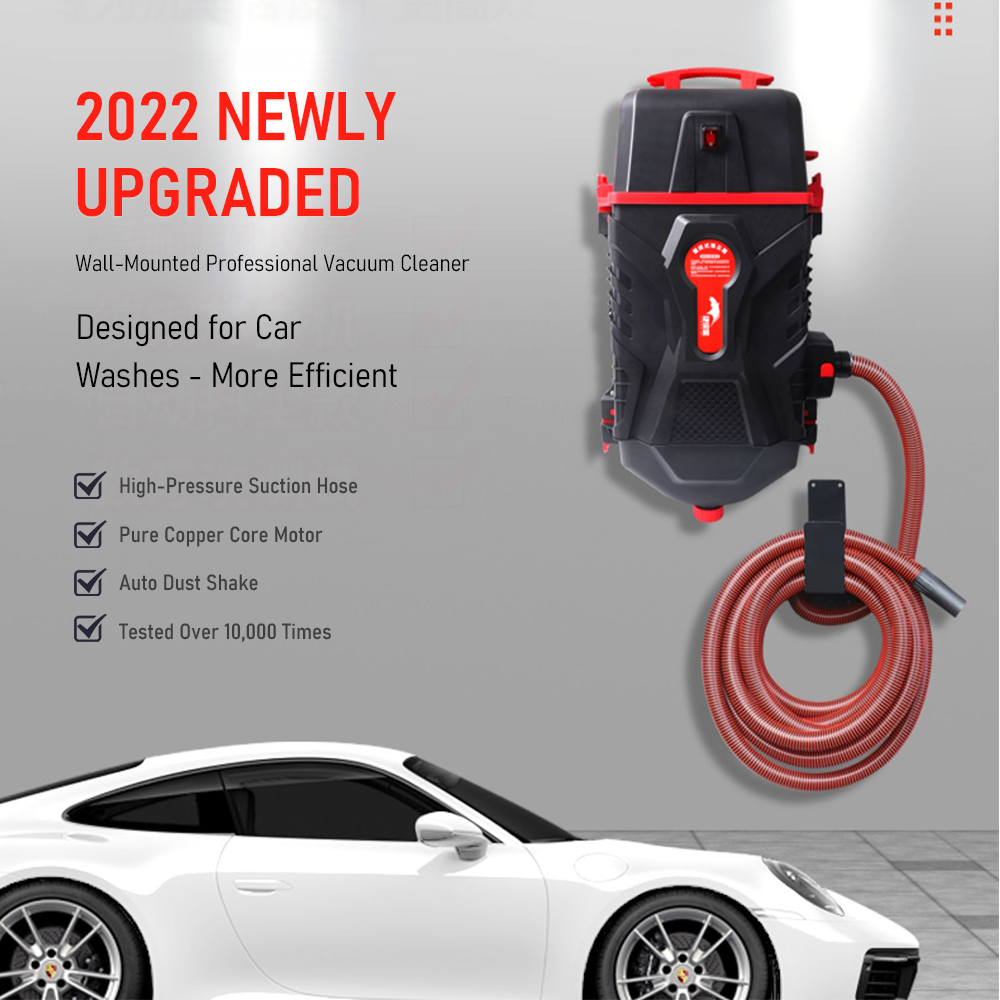 Wall Mounted Automotive Workshop Vacuum System for Engine Bay Cleaning
