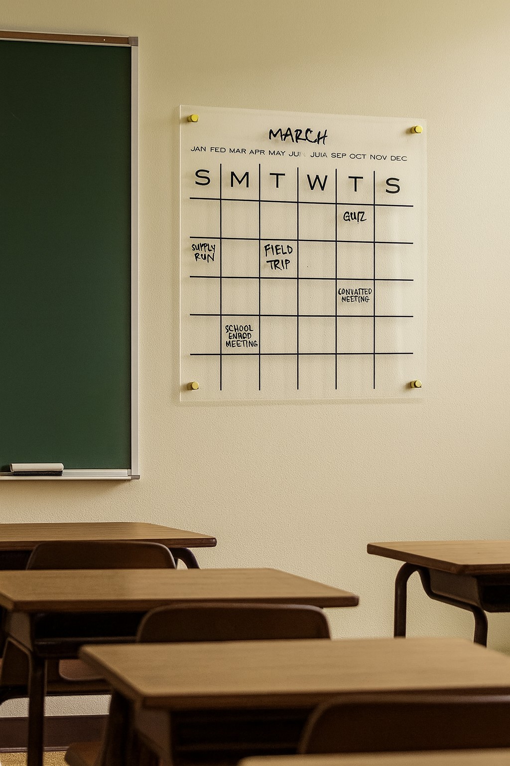 Acrylic Wall-Mounted Monthly Planner