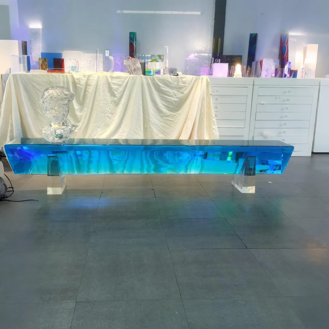 Lunaris Beam Acrylic Bench