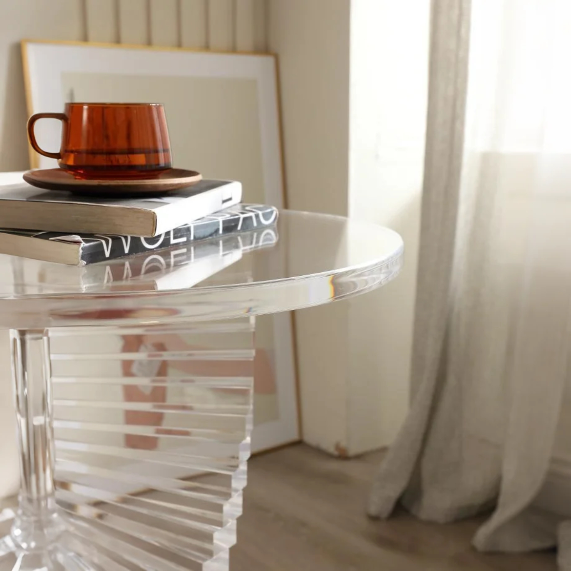 TwistAura Acrylic Side Table