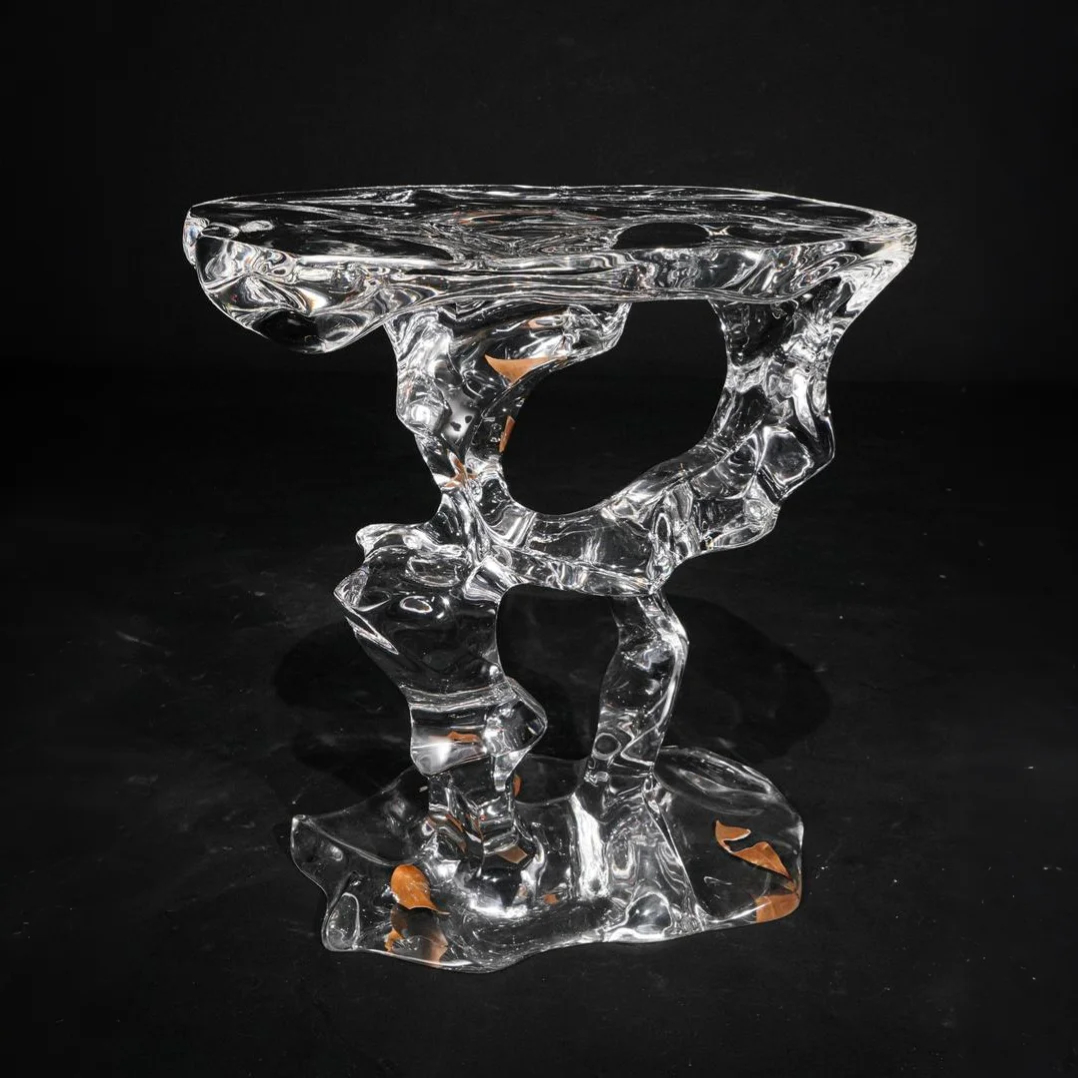 Elaris Fossil Acrylic stool