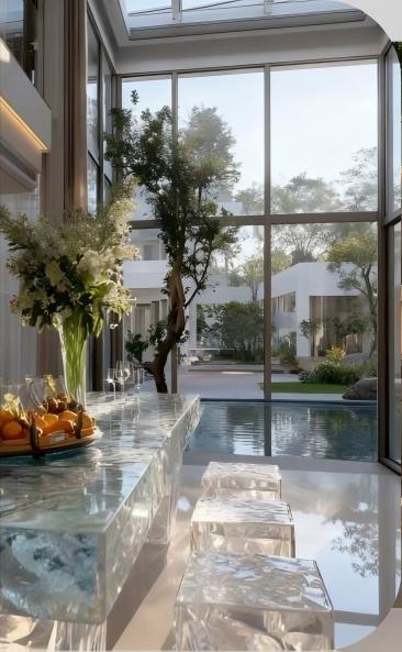 Clear Crystal Kitchen Island
