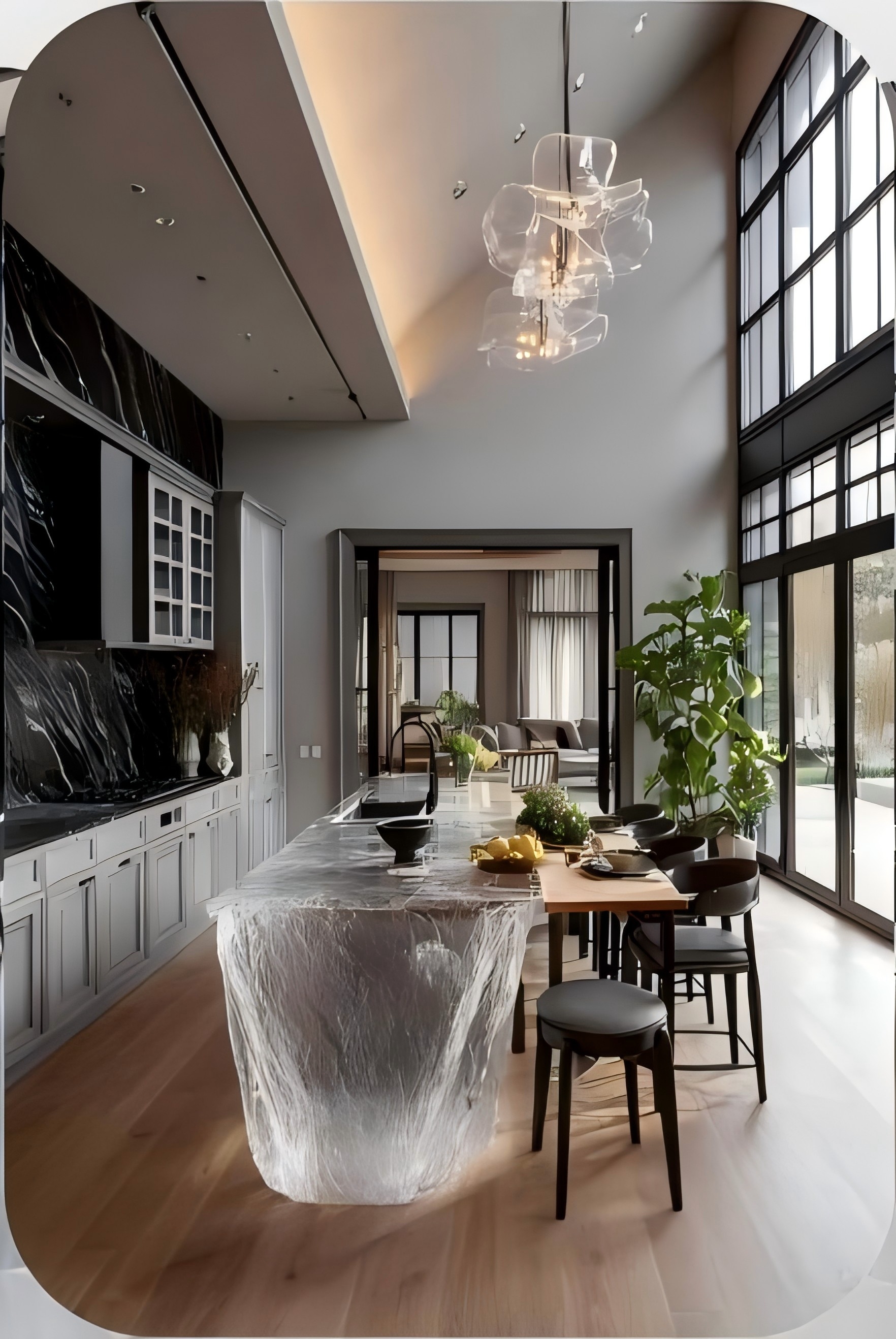 Crystal Art Kitchen Island
