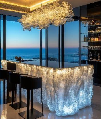 Cloudlight Crystal Backlit Bar Island