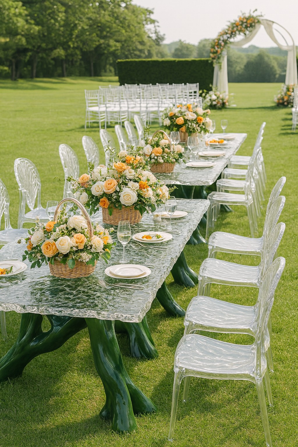 Emerald Cascade Tea Desk