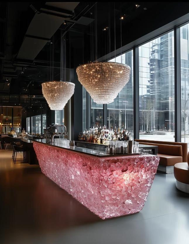 Crystal Rock Bar Counter