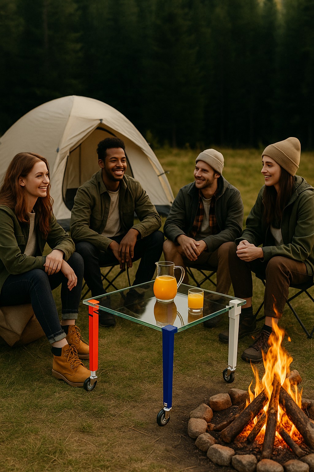Color Melody Acrylic Small Coffee Table