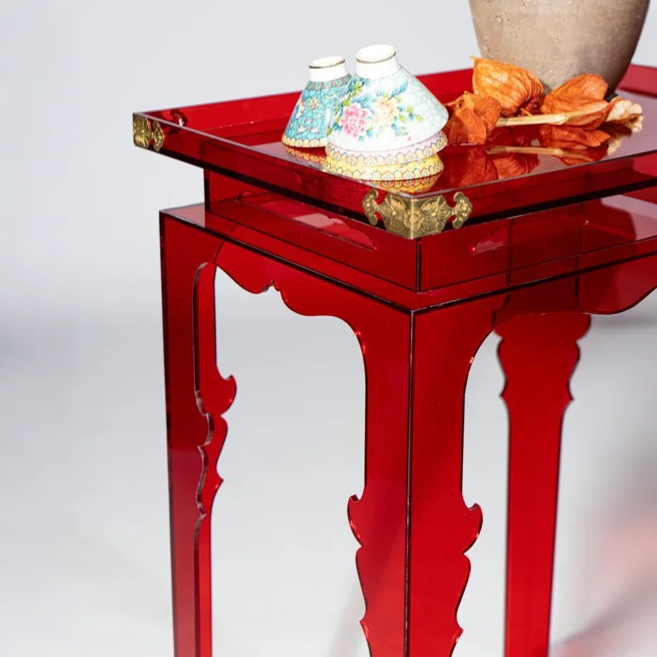 Crimson Lucence Side Table