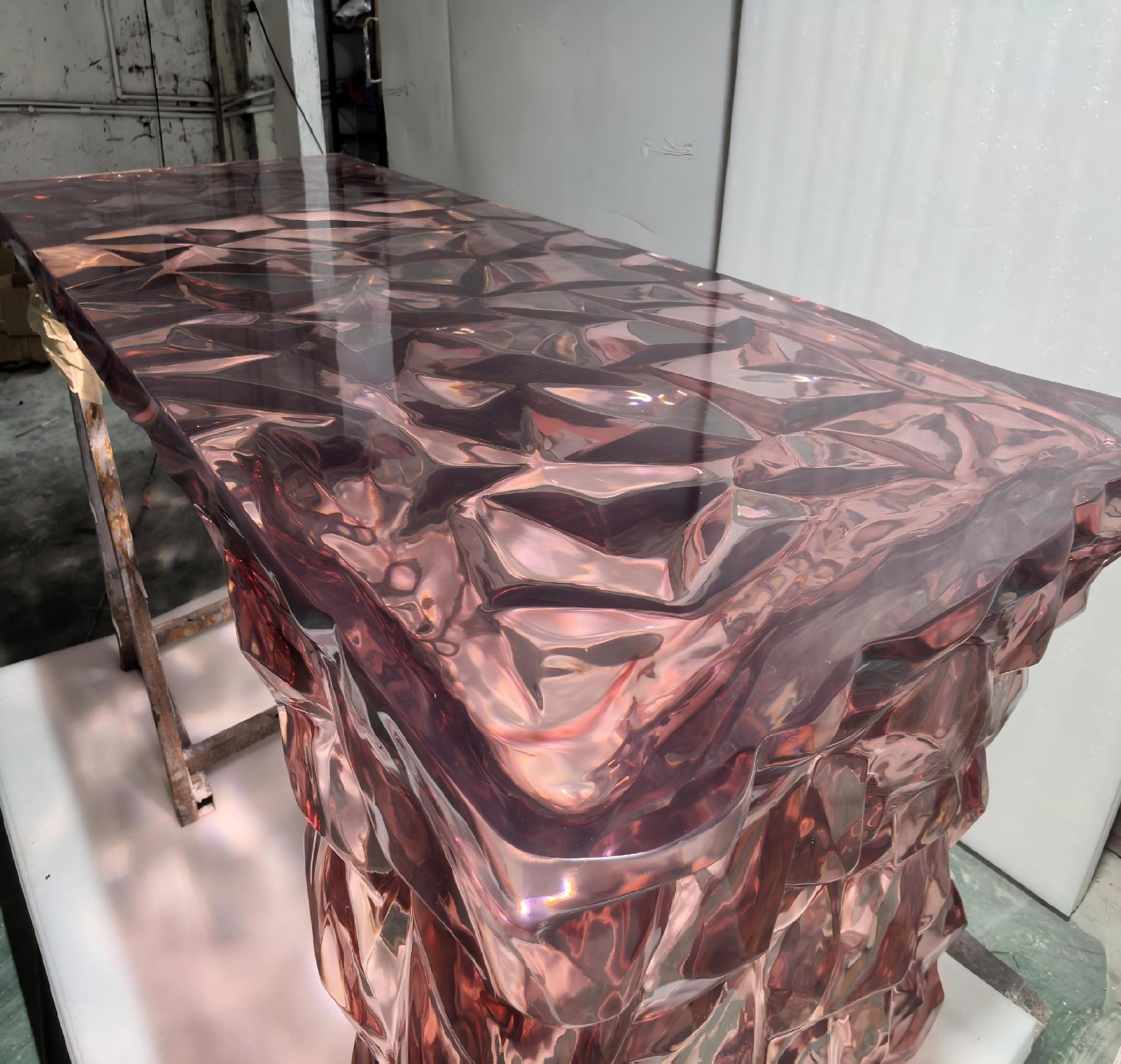 Refraction Crystal LED Island Table