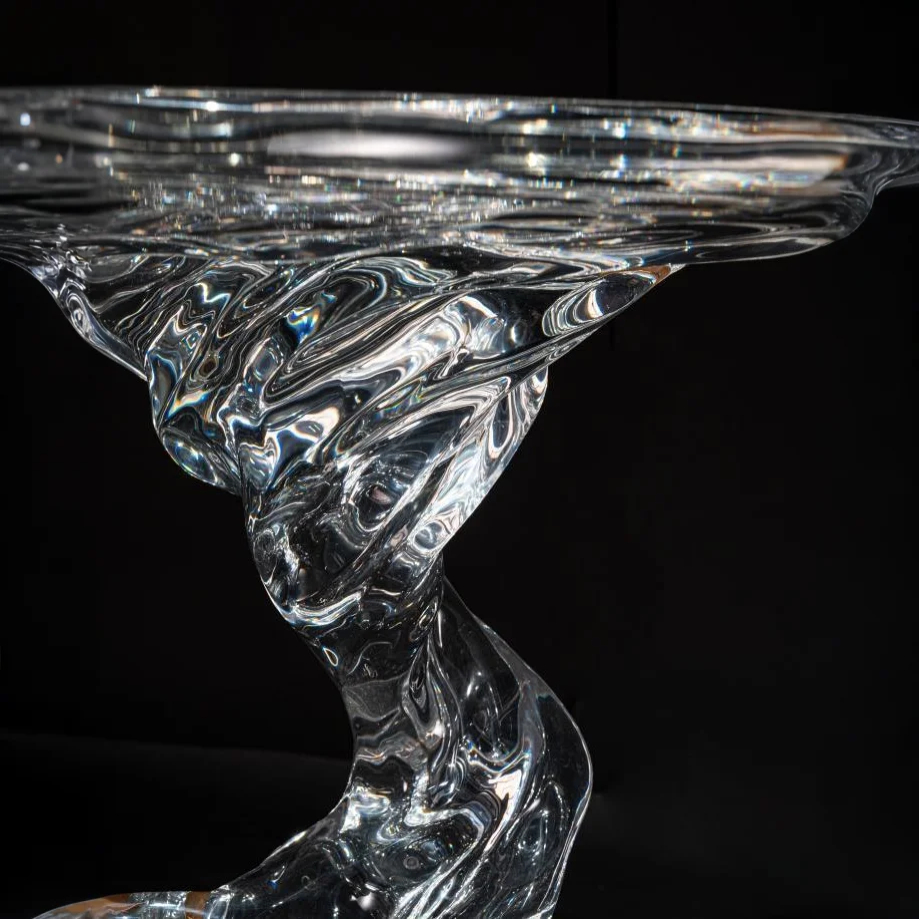 Tornado Spiral Acrylic Side Table