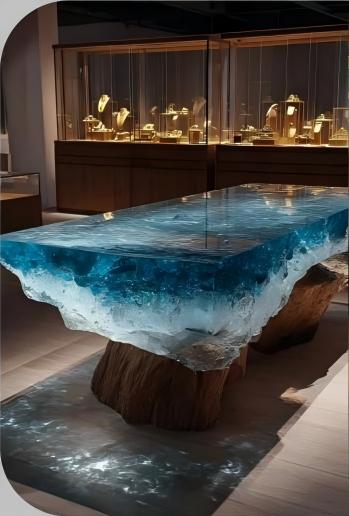 Ocean Wave Resin Table