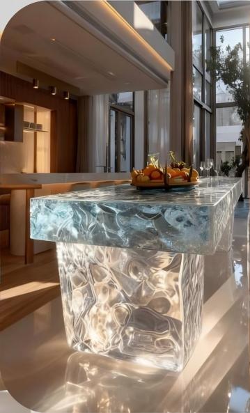 Clear Crystal Kitchen Island