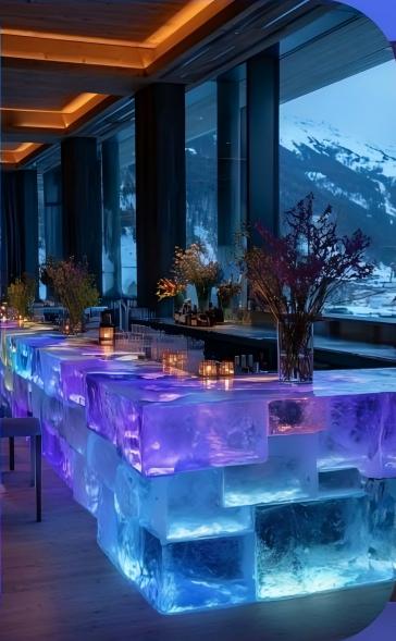 Ice Block Crystal Bar Counter