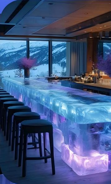 Ice Block Crystal Bar Counter