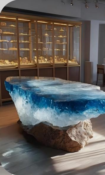 Ocean Wave Resin Table