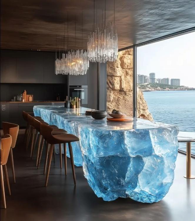 Designer Blue Crystal Island