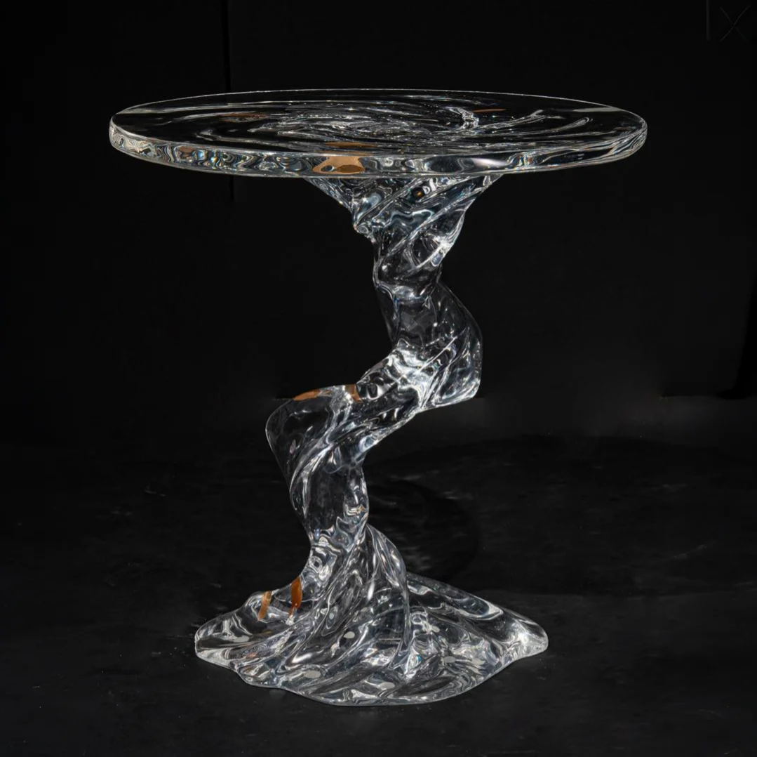 Tornado Spiral Acrylic Side Table