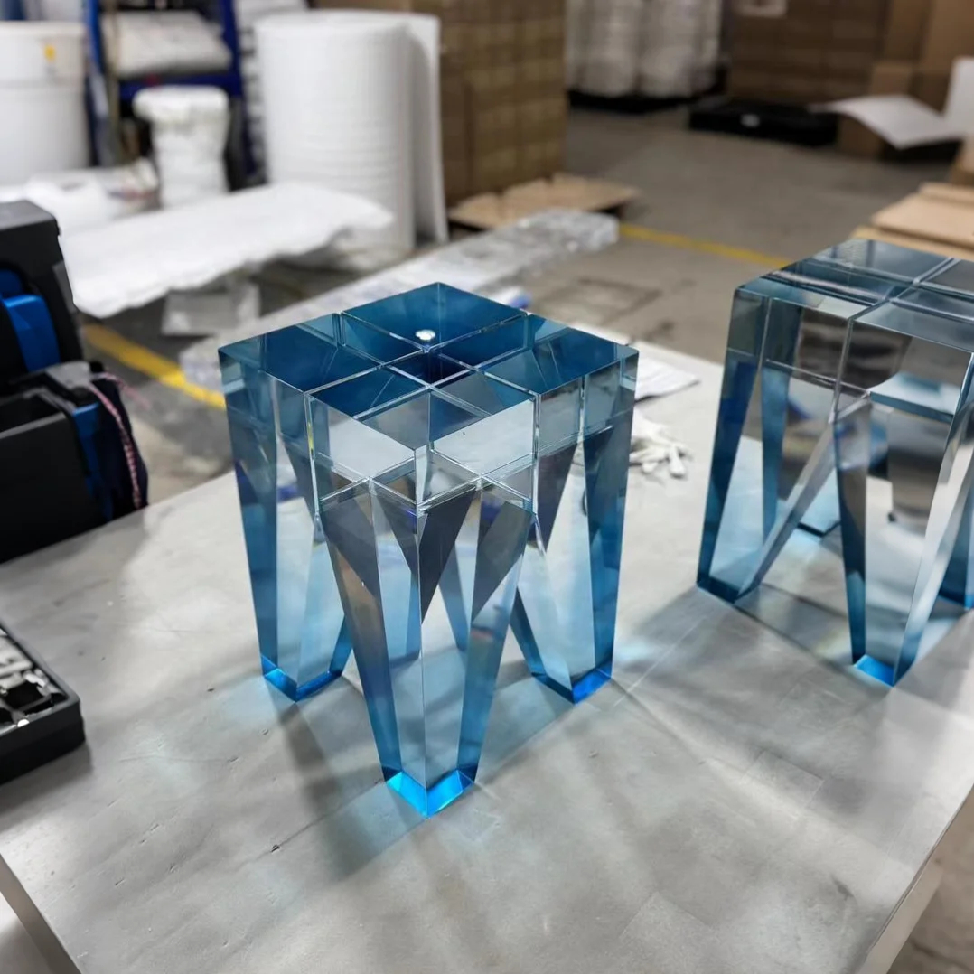 Azure Tower Acrylic Stool