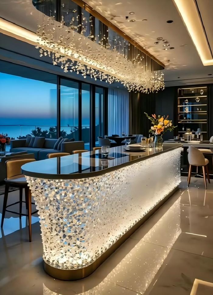 Curved Synthetic Crystal Bar