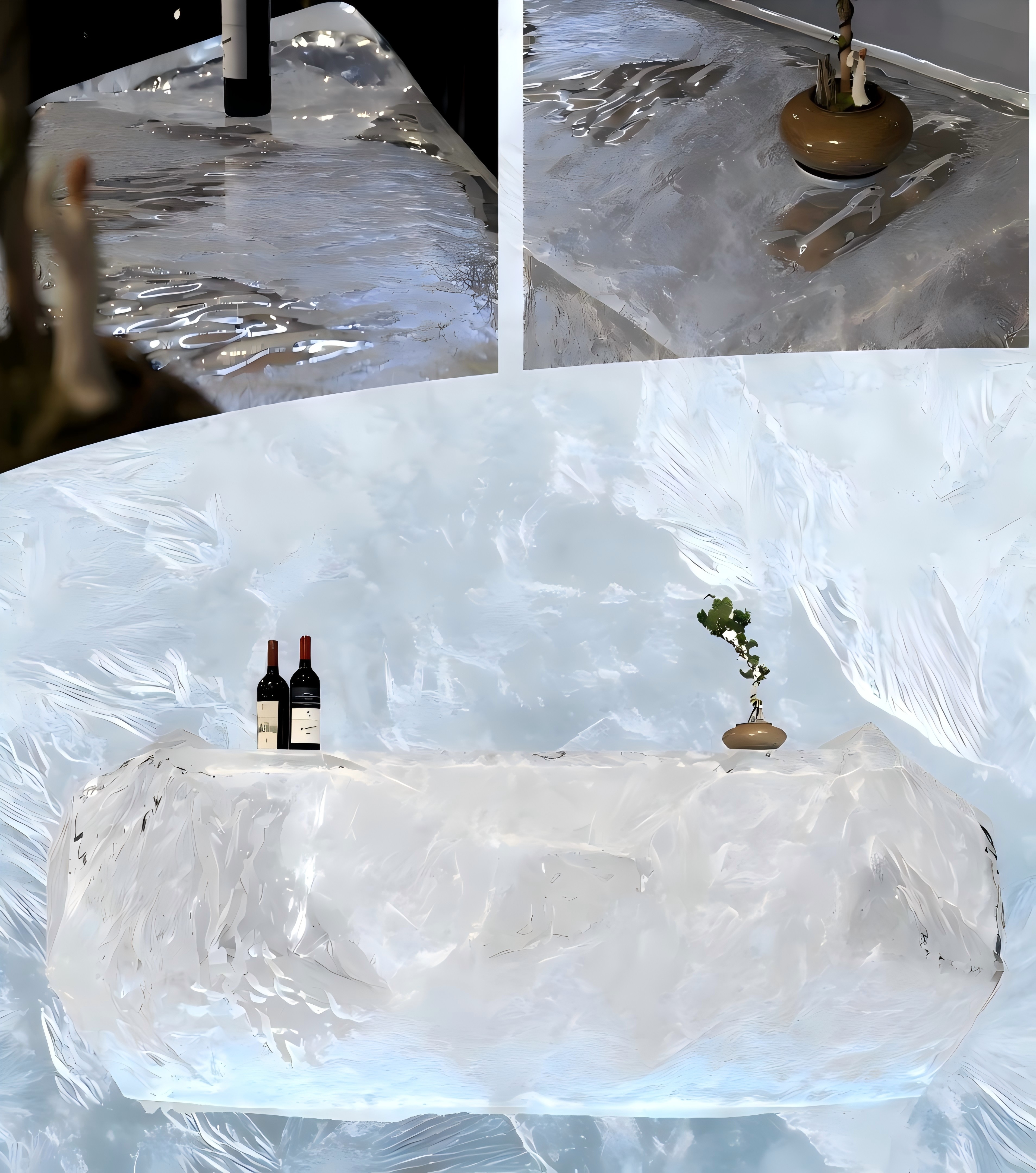 Floating Freeform Acrylic Crystal Island