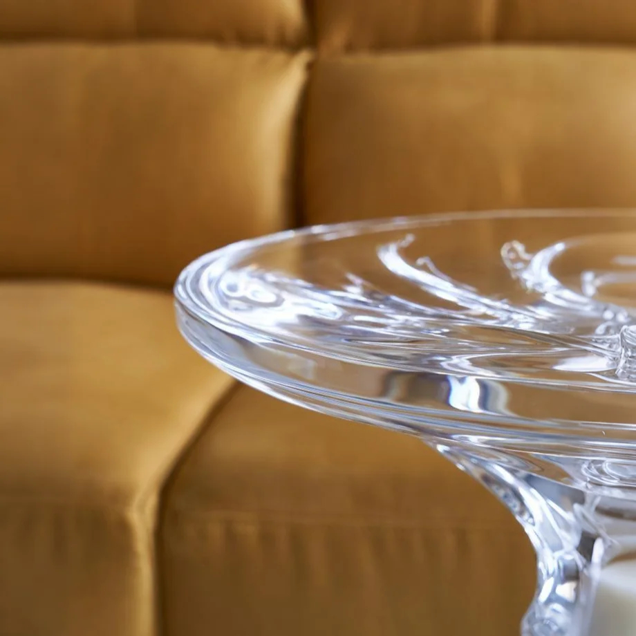 Cyclone Bliss Acrylic Side Table - Dynamic Spiral Design with Elegant Effect