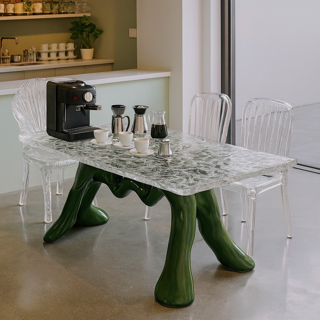 Emerald Cascade Tea Desk