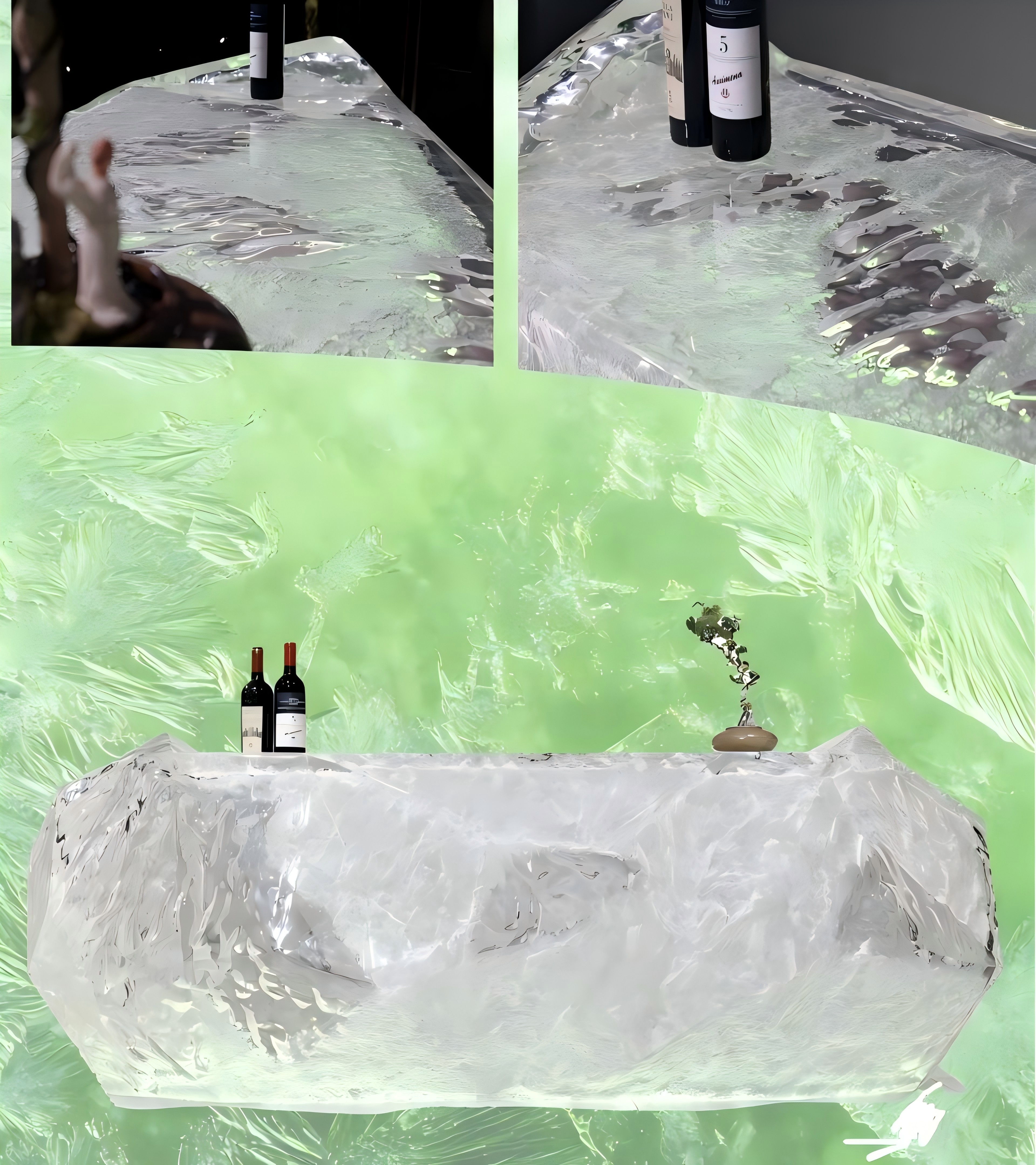 Floating Freeform Acrylic Crystal Island