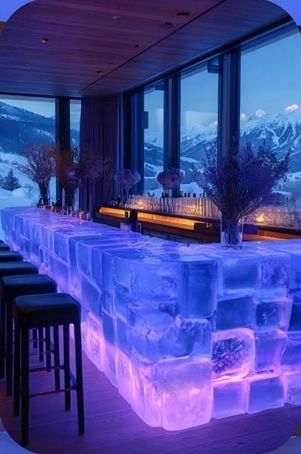 Ice Block Crystal Bar Counter