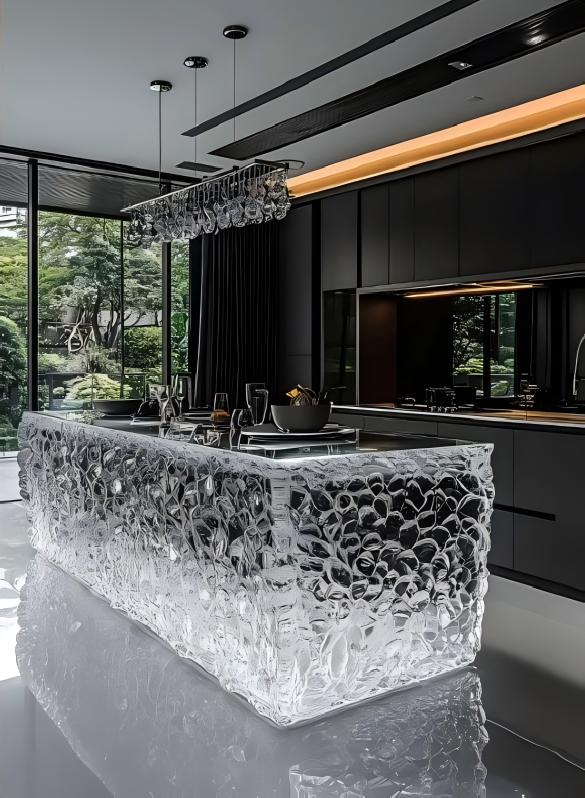 Glacial Resin Furniture Piece